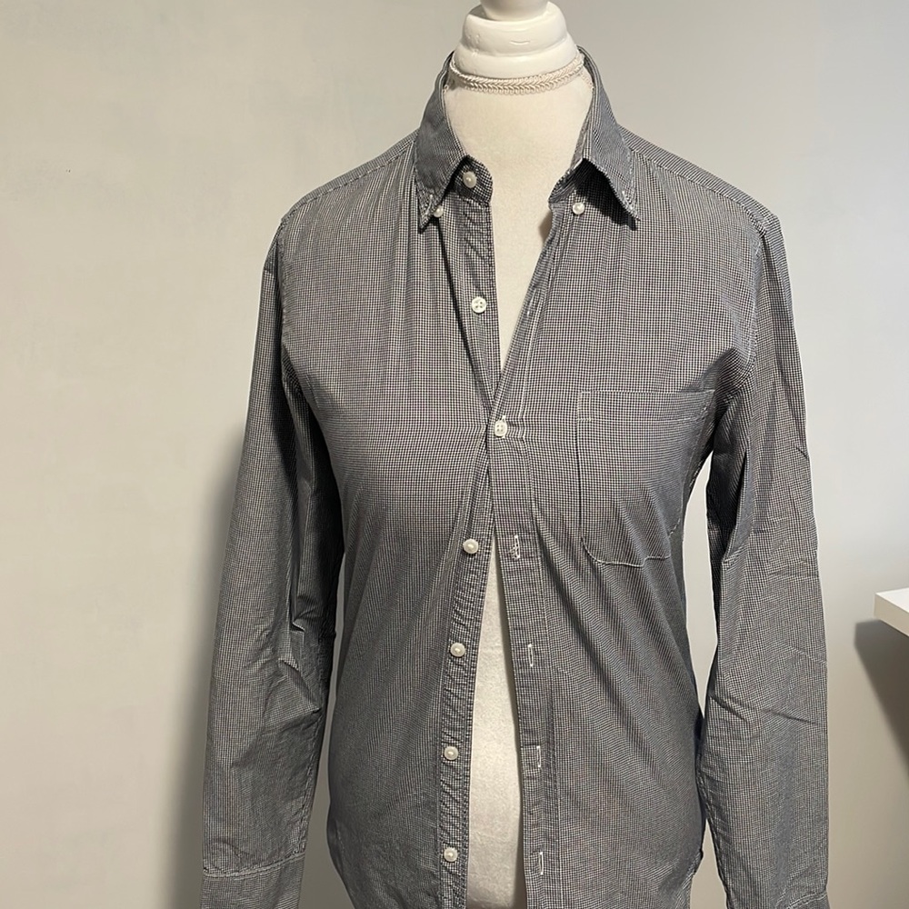 Men’s J.Crew XS Button down dress shirt blue and white check